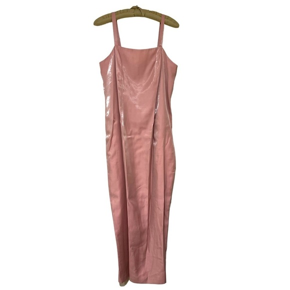 Alex Evenings Pink Shimmer Column Gown